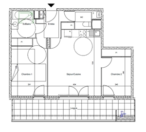 t3 à la location -   69210  L ARBRESLE, surface 57 m2 location t3 - UBI444767798